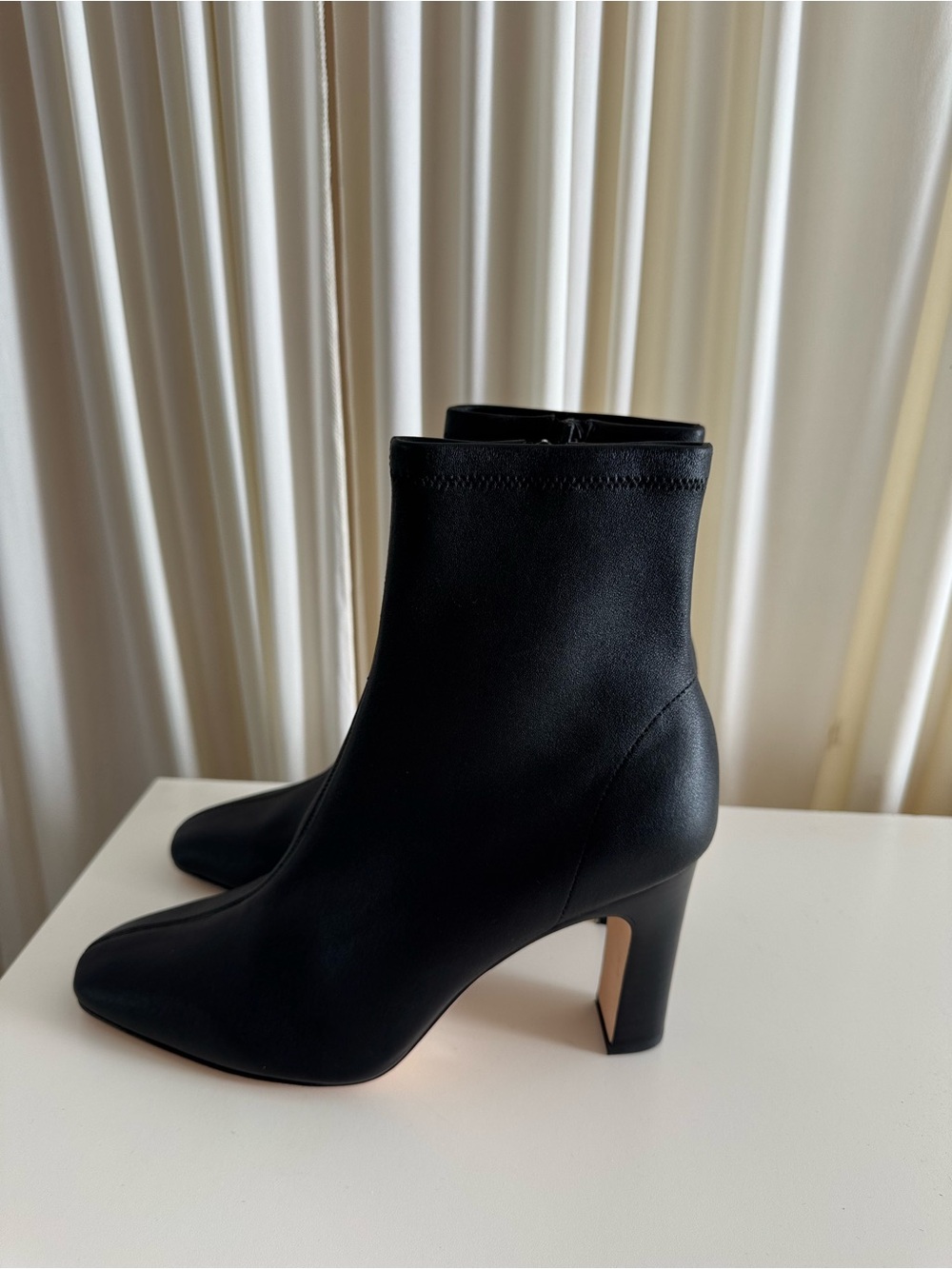 Paige Pax Block Heel Bootie Black Ankle Boot Size 8 NEW Fall Winter - Picture 6 of 9